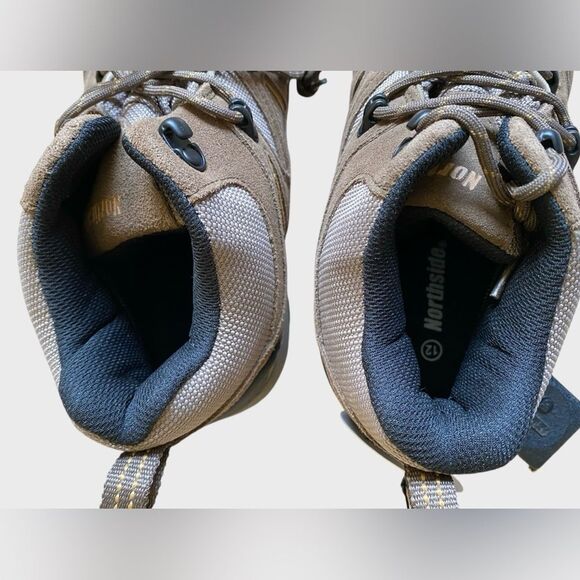 NEW Northside Snohomish Men's Mid Waterproof Hiking Boots Size 12 Tan Dark Honey - Picture 11 of 15